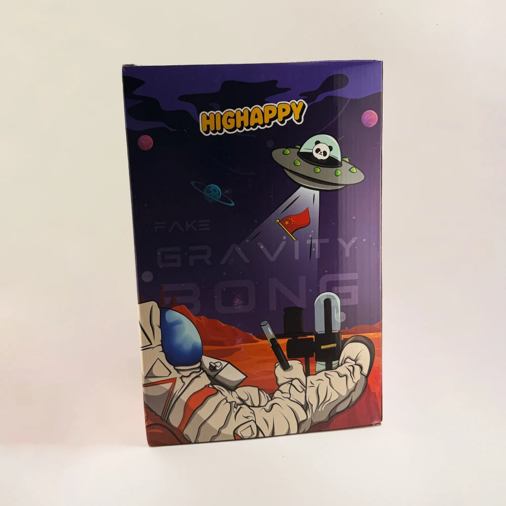 Hochwertiger Gravity Bong von Highappy, aus Glas gefertigt, mit runder Basis und Schlauch für intensives Raucherlebnis