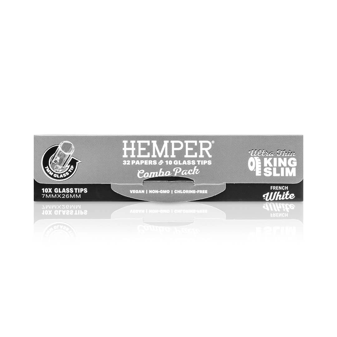 Kingsize Classic White Paper + 6mm Glass Tips