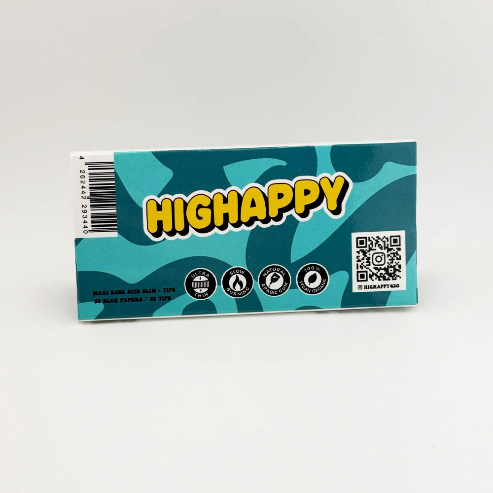 Blauer Maxi Pack mit Papier und Tips von Highappy, geschlossen, Ansicht des Produktes auf weißem Hintergrund